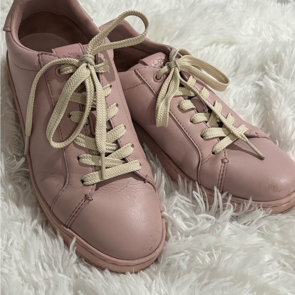 COACH Lowline Luxe Low Top Leather Sneaker Pink Aurora Sz 7 - Picture 1 of 12